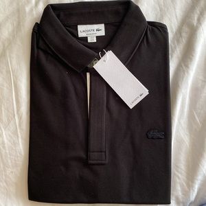 Lacoste polo shirt / size XL. color/Black AUTHENTIC. Made in Peru
